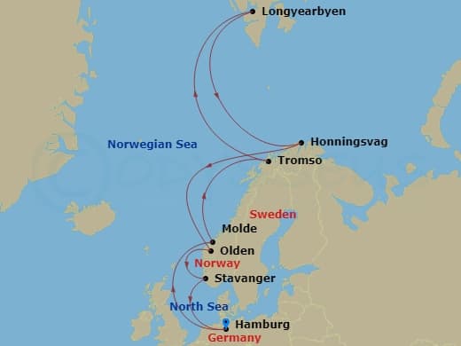 Itinerary map
