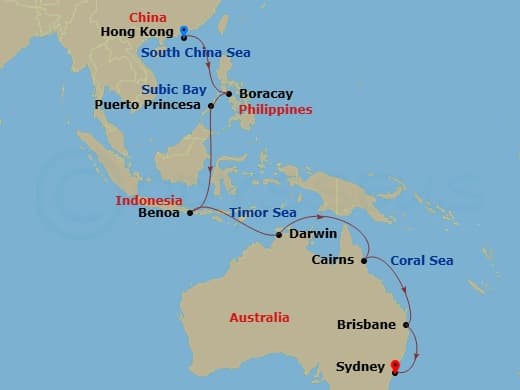 Itinerary map