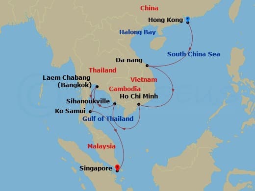 Itinerary map