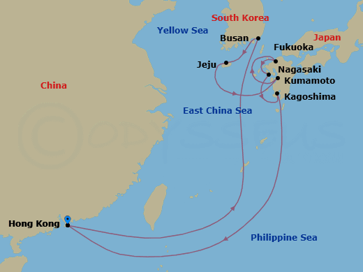 Itinerary map