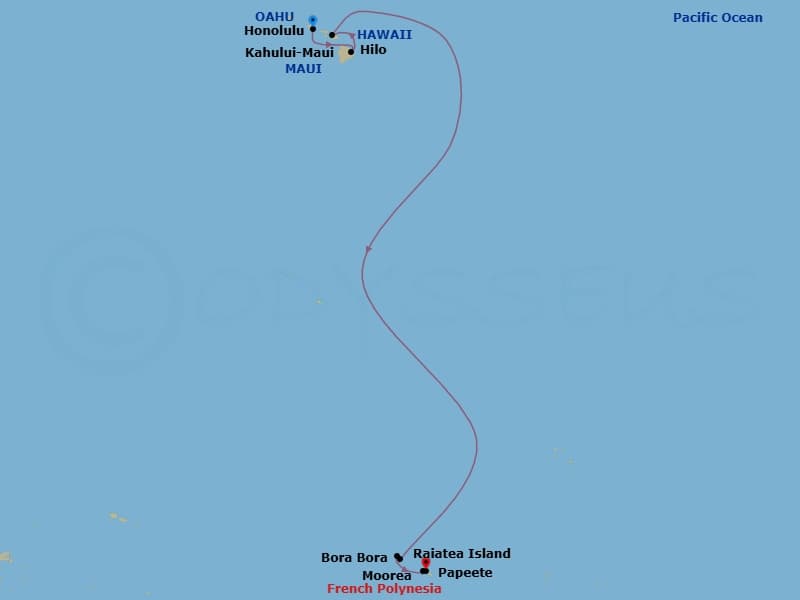 Itinerary map