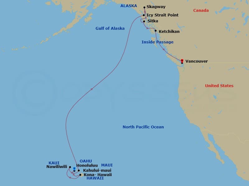 Itinerary map