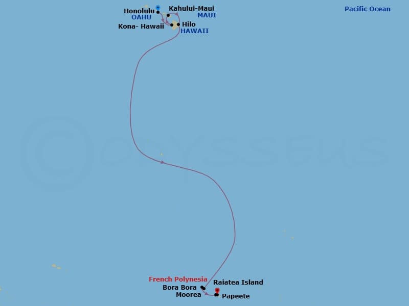 Itinerary map