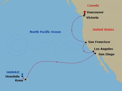 Itinerary map