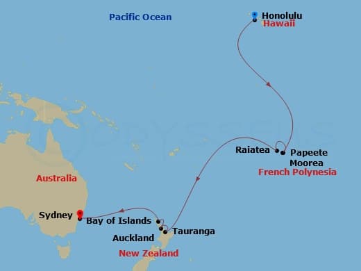 Itinerary map