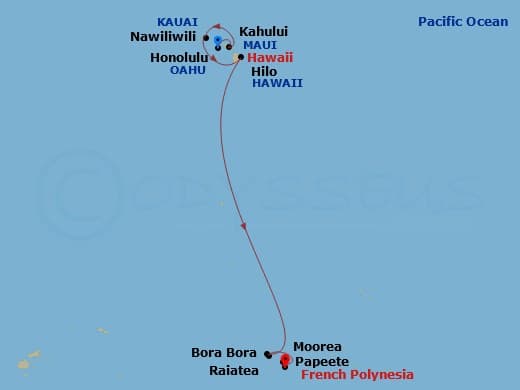 Itinerary map