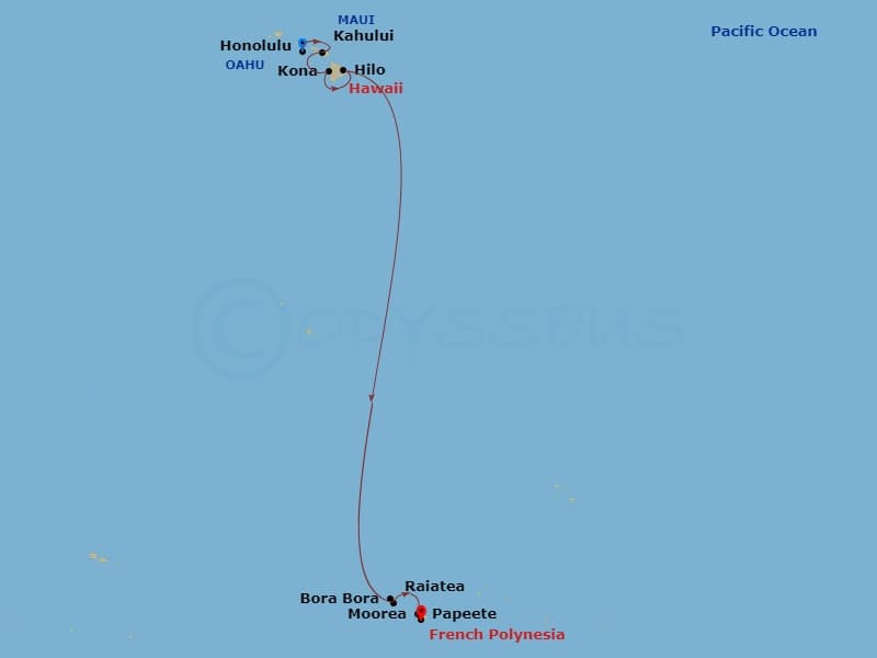 Itinerary map