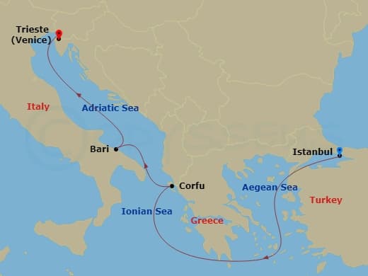 Itinerary map