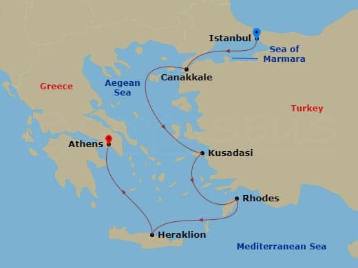 Itinerary map