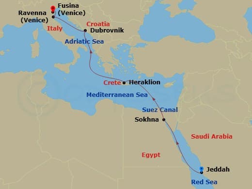 Itinerary map