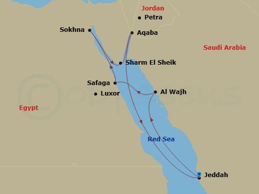 Itinerary map