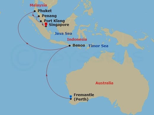 Itinerary map