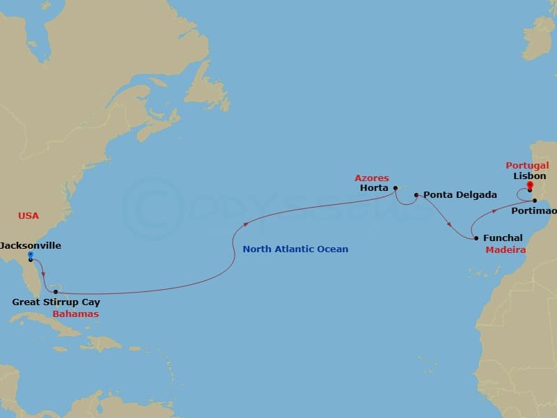 Itinerary map