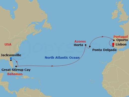 Itinerary map