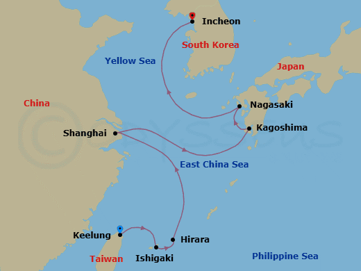 Itinerary map