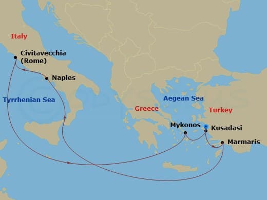Itinerary map