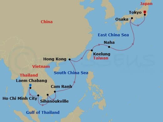Itinerary map