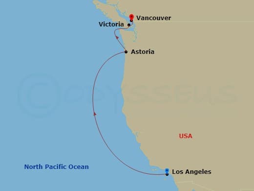 Itinerary map