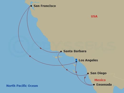 Itinerary map