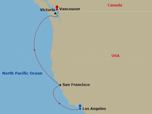 Itinerary map