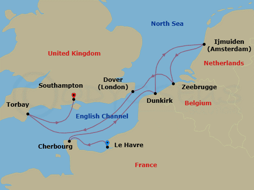 Itinerary map