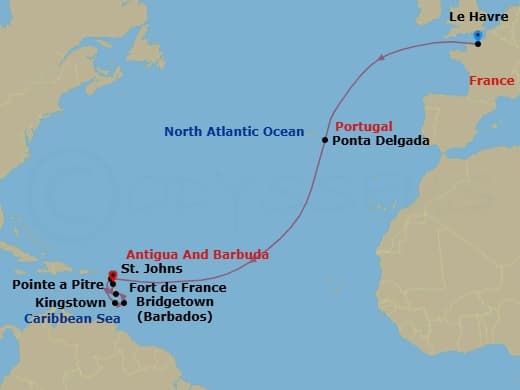 Itinerary map