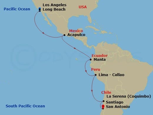 Itinerary map