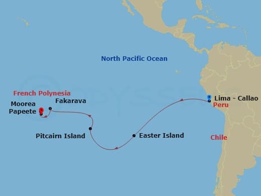 Itinerary map