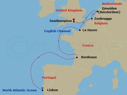 Itinerary map
