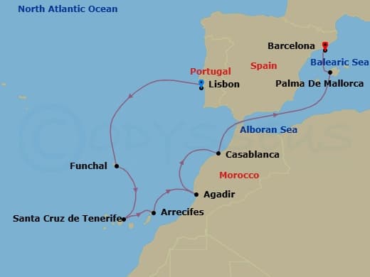 Itinerary map
