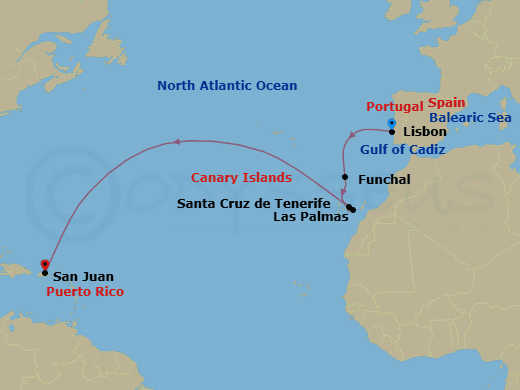 Itinerary map