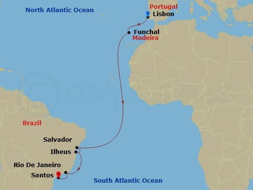 Itinerary map