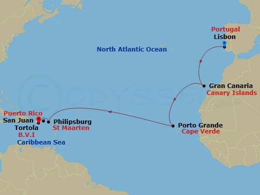 Itinerary map
