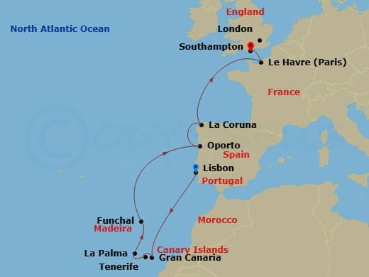 Itinerary map