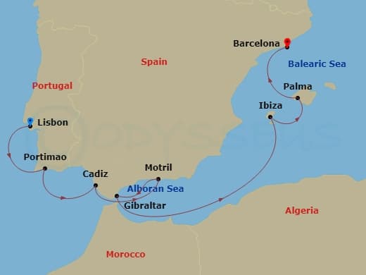 Itinerary map