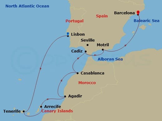 Itinerary map