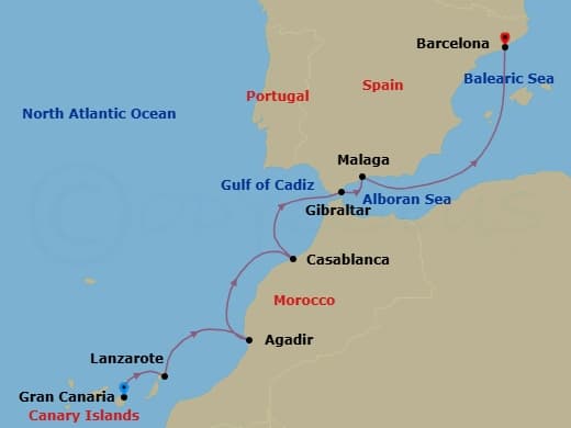Itinerary map