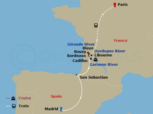 Itinerary map