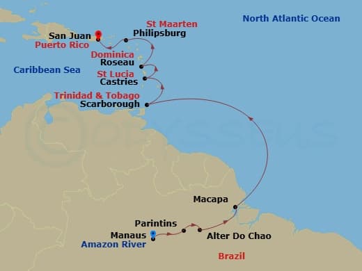 Itinerary map