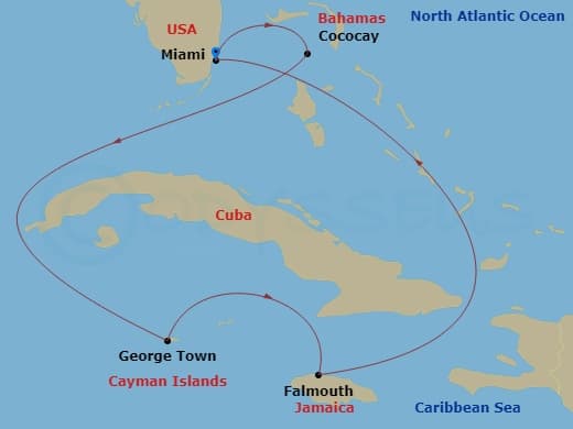 Itinerary map