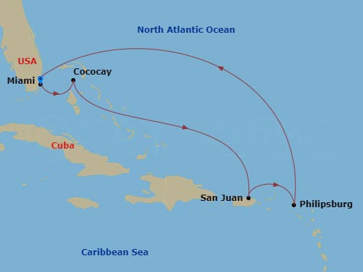 Itinerary map