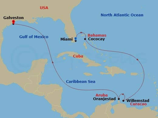 Itinerary map