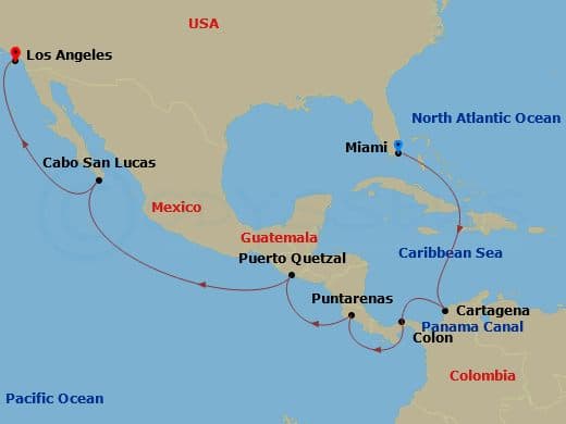 Itinerary map