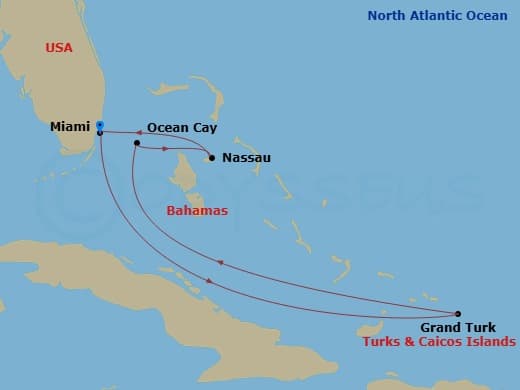 Itinerary map