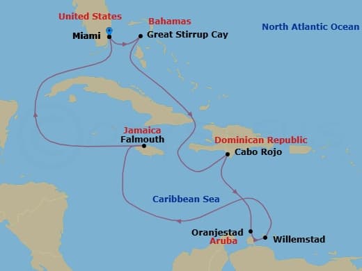 Itinerary map