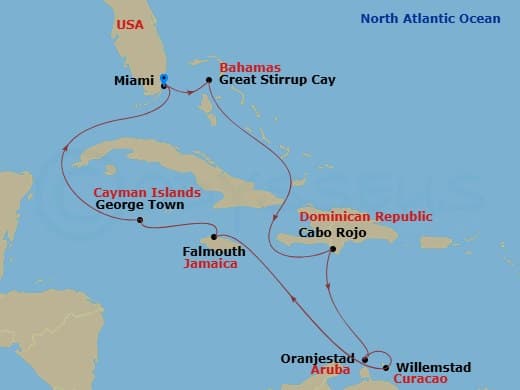 Itinerary map