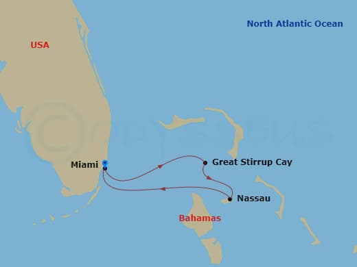 Itinerary map