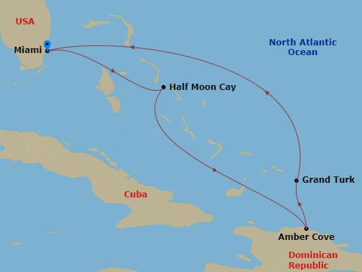 Itinerary map