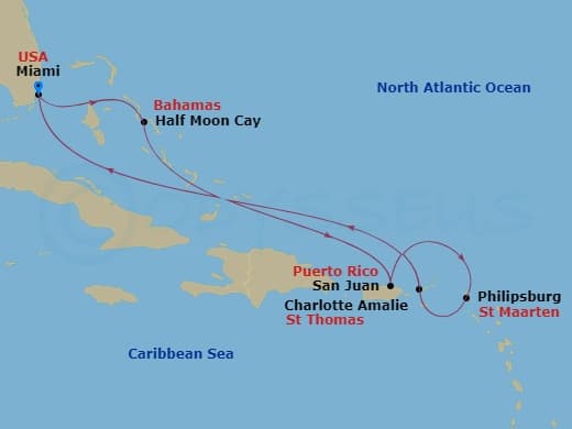 Itinerary map