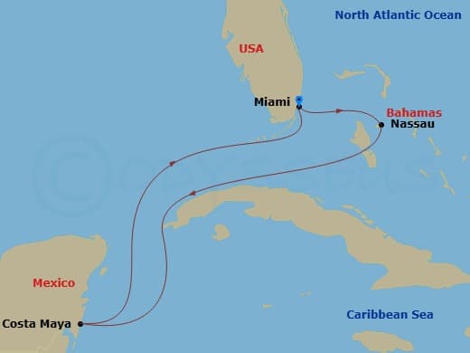 Itinerary map